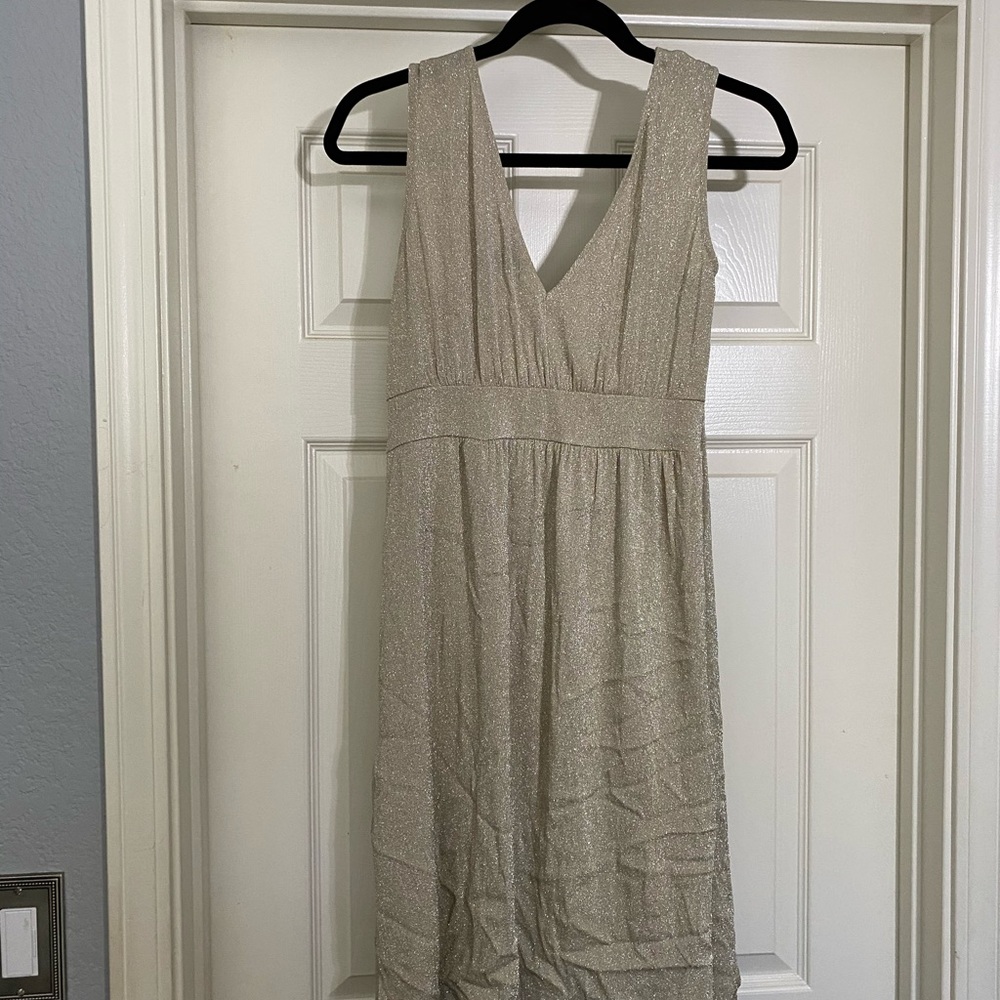 H&M Sparkly V Neck Party Dress Size 14